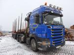 लट्ठों के लिए ट्रक Scania R420 LA6x4,návěs Svan |  परिवहन मशीनें | लकड़ी का काम करने की मशीनरी | JANEČEK CZ 