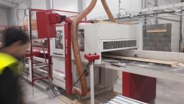 क्रॉस-कट सॉ - ऑप्टिमाइज़र Störi-Mantel UKS 850 OPTIM |  सॉमिल (एक कारखाना जहाँ लट्ठों को तख्तों और फलकों में काटा जाता है) मशीनें | लकड़ी का काम करने की मशीनरी | Metrie s.r.o.