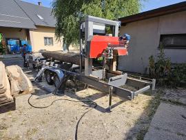 बैंडसॉ (धातु का बना, दाँत-युक्त, एक अखंड पट्टे वाला विद्युत-चालित आरा) TP-600 mobilní , |  सॉमिल (एक कारखाना जहाँ लट्ठों को तख्तों और फलकों में काटा जाता है) मशीनें | लकड़ी का काम करने की मशीनरी | Drekos Made s.r.o