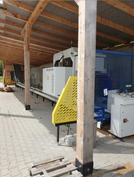 डबल ब्लेड ऐंगल सॉ (दोहरे ब्लेड वाला तिरछा काटने वाला आरा) Dekos made s.r.o. PP-550 |  सॉमिल (एक कारखाना जहाँ लट्ठों को तख्तों और फलकों में काटा जाता है) मशीनें | लकड़ी का काम करने की मशीनरी | Drekos Made s.r.o