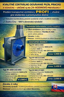 एक्स्ट्रैक्टर (निष्कासक यंत्र) Transportné ventilátory  |  भट्टियाँ, हवाई मशीनें | लकड़ी का काम करने की मशीनरी | Juraj polovka šneky výroba 