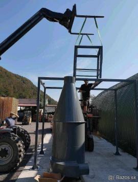 एक्स्ट्रैक्टर (निष्कासक यंत्र) Cyklonový odlučovač pílin  |  भट्टियाँ, हवाई मशीनें | लकड़ी का काम करने की मशीनरी | Juraj polovka šneky výroba 